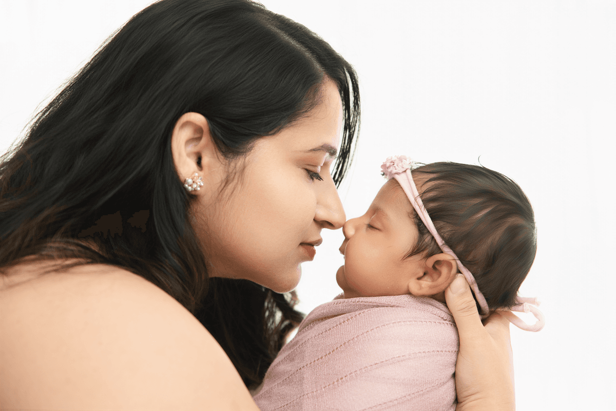 Artistic newborn photograph of a sleeping baby 8